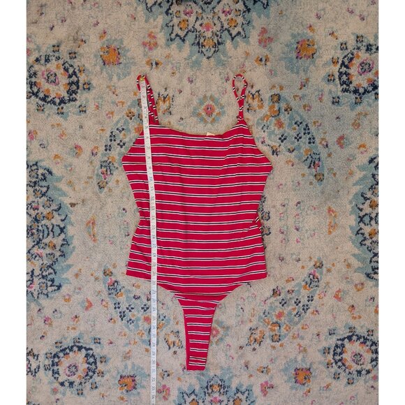 NWT Jun & Ivy Polly Red & White Striped Bodysuit with Adjustable Straps‎ - XL - Picture 7 of 9